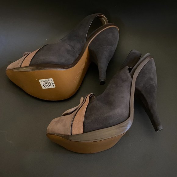 NIB Marni Purple Pink Suede Platform Heels Slingbacks Made in Italy Sz 40 $950 - Picture 5 of 16